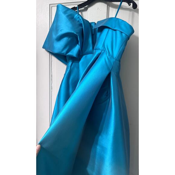 NWT Sachin Babi Teal Blue Clarissa Strapless Maxi Gown Dress Size 6 - Picture 13 of 16